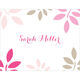 Pink and Tan Botanical Leaves Foldover Note Cards Image 2 of 3